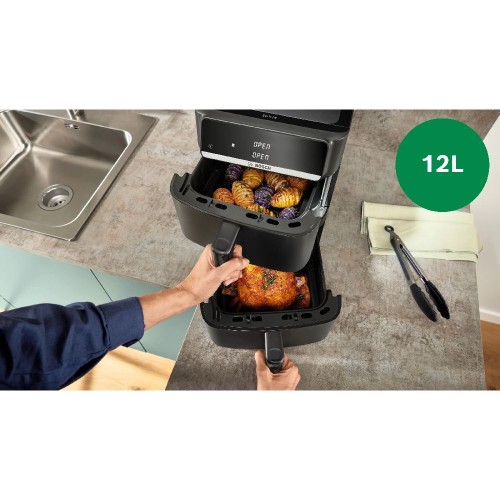 ΦΡΙΤΕΖΑ BOSCH MAFD661B7 AIRFRYER ΜΑΥΡΗ 2800W 12LT DOUBLE DRAWER